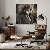 Immagine AL CAPONE - Fumo e potere | 100% originale dipinto ad acrilico